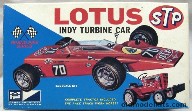 MPC 1/25 Lotus STP Indy Turbine Car with Tractor, 800-150 plastic model kit